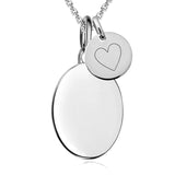 Mini-Coin Oval 6mm Silber