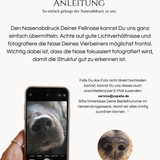 Andenken an verstorbenen Hund / Katze - Nasen- & Fingerabdruck Kette - Runder Anhänger