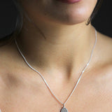 Fingerabdruck Kette zwei Abdrücke - Ovaler Anhänger