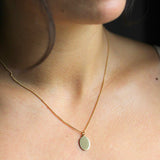 Fingerabdruck Kette Drei Abdrücke - Ovaler Anhänger