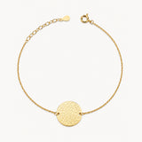 Nasenabdruck Armband mit rundem Coin-Anhänger - 925 Silber