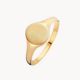 Fingerabdruck Ring - einzelner Abdruck - Runder Siegelring