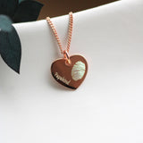 Fingerabdruck Kette Herz Anhänger mit Name