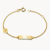 Schildarmband für Kinder mit Engel Gold 333