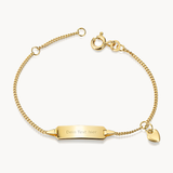 Schildarmband für Kinder mit Herz Gold 333