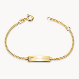 Schildarmband für Kinder mit Herz Gold 333