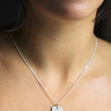 Fußabdruck Kette Herz Anhänger mit Name