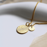 Fingerabdruck Kette zwei Abdrücke - Runder Anhänger