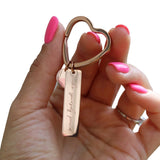 Personalisierter Schlüsselanhänger -  Roségold Schlüsselanhänger mit Gravur