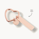 Personalisierter Schlüsselanhänger -  Roségold Schlüsselanhänger mit Gravur