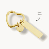 Personalisierter Schlüsselanhänger - Gold Schlüsselanhänger Gravur