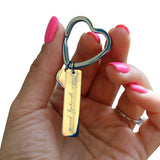 Personalisierter Schlüsselanhänger - Gold Schlüsselanhänger Gravur